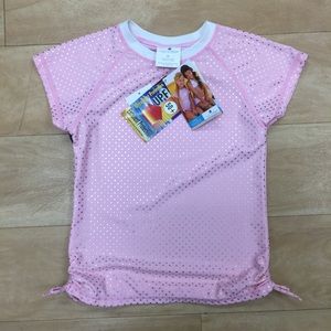 Snapper Rock Girls’ Ballet Pink/Gold Doys SS Shirt